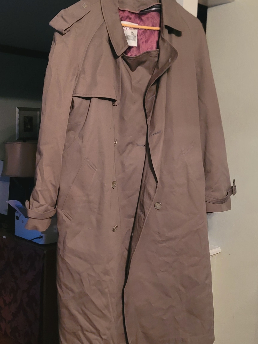 Classic Men's Trench Coat - Taupe